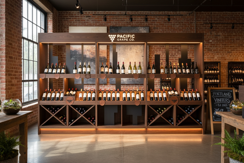 Custom Branded Rack Retail Wine Rack Project Gallery | Commercial Installations – Retail ...