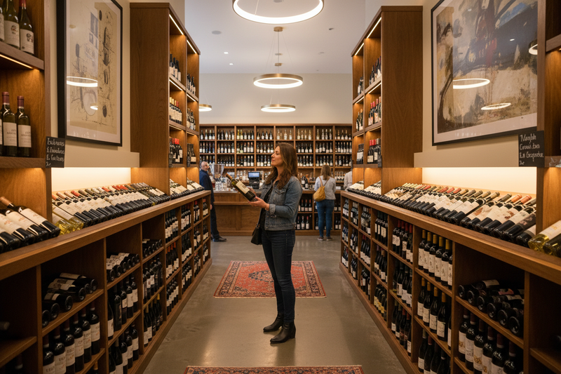 customer browsing in liquor store