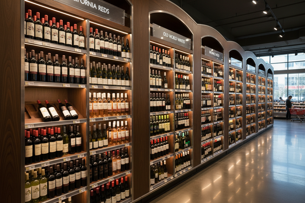 gallery project image for a wine isle storage system of a grocery store in chicago